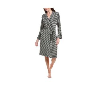 Honeydew Intimates Gray and White Striped lightweight Robe XL
